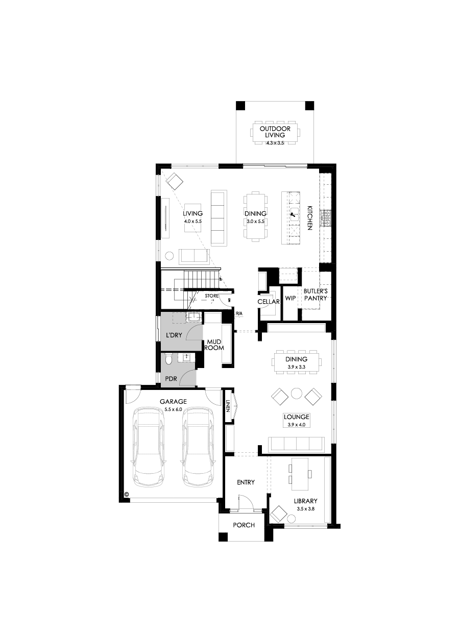 45 Ground Floor Floorplan (Standard )