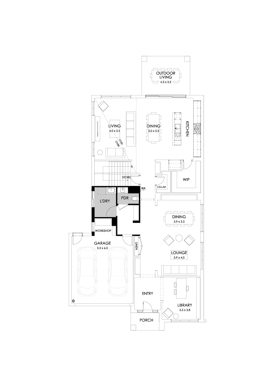45 Ground Floor Floorplan (Workshop)