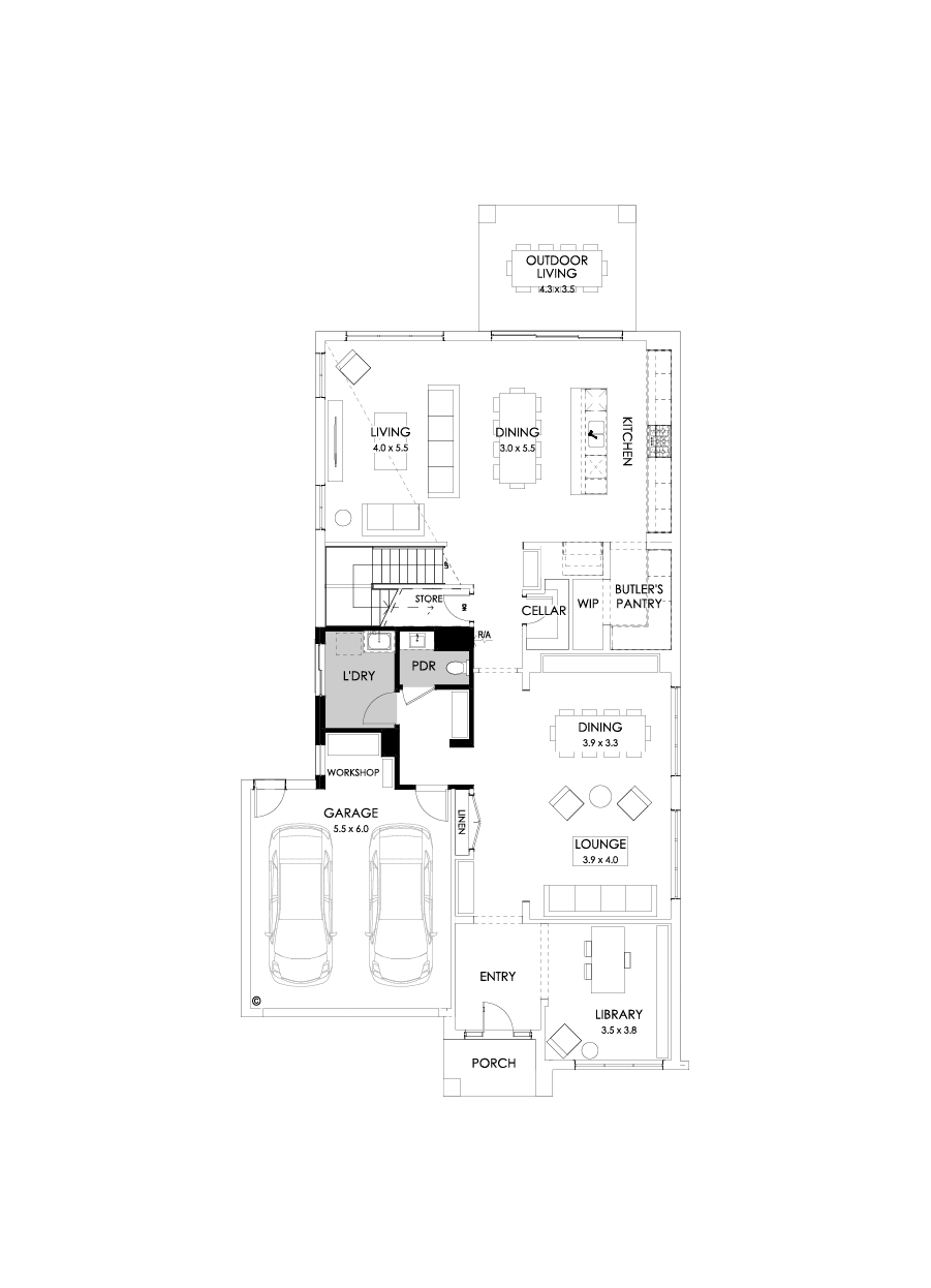 45 Ground Floor Floorplan (Workshop)