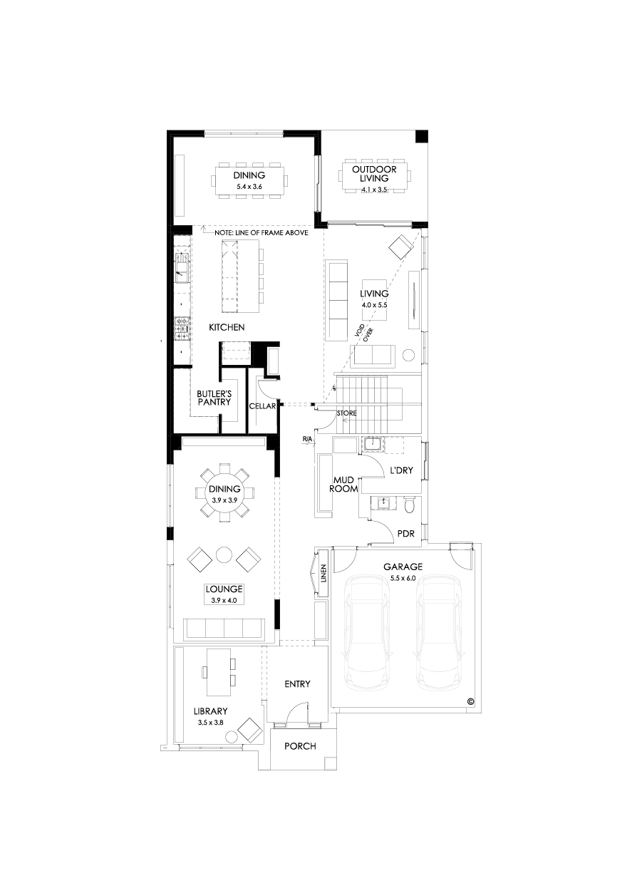 45 Ground Floor Floorplan (Larger kitchen dining - Flipped)