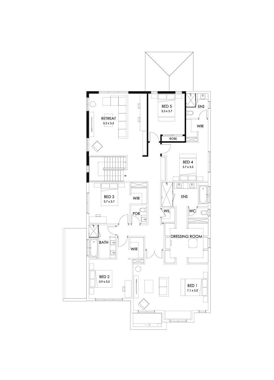 50 First Floor Floorplan (5th bedroom)