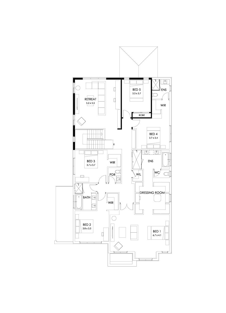 50 First Floor Floorplan (5th bedroom)