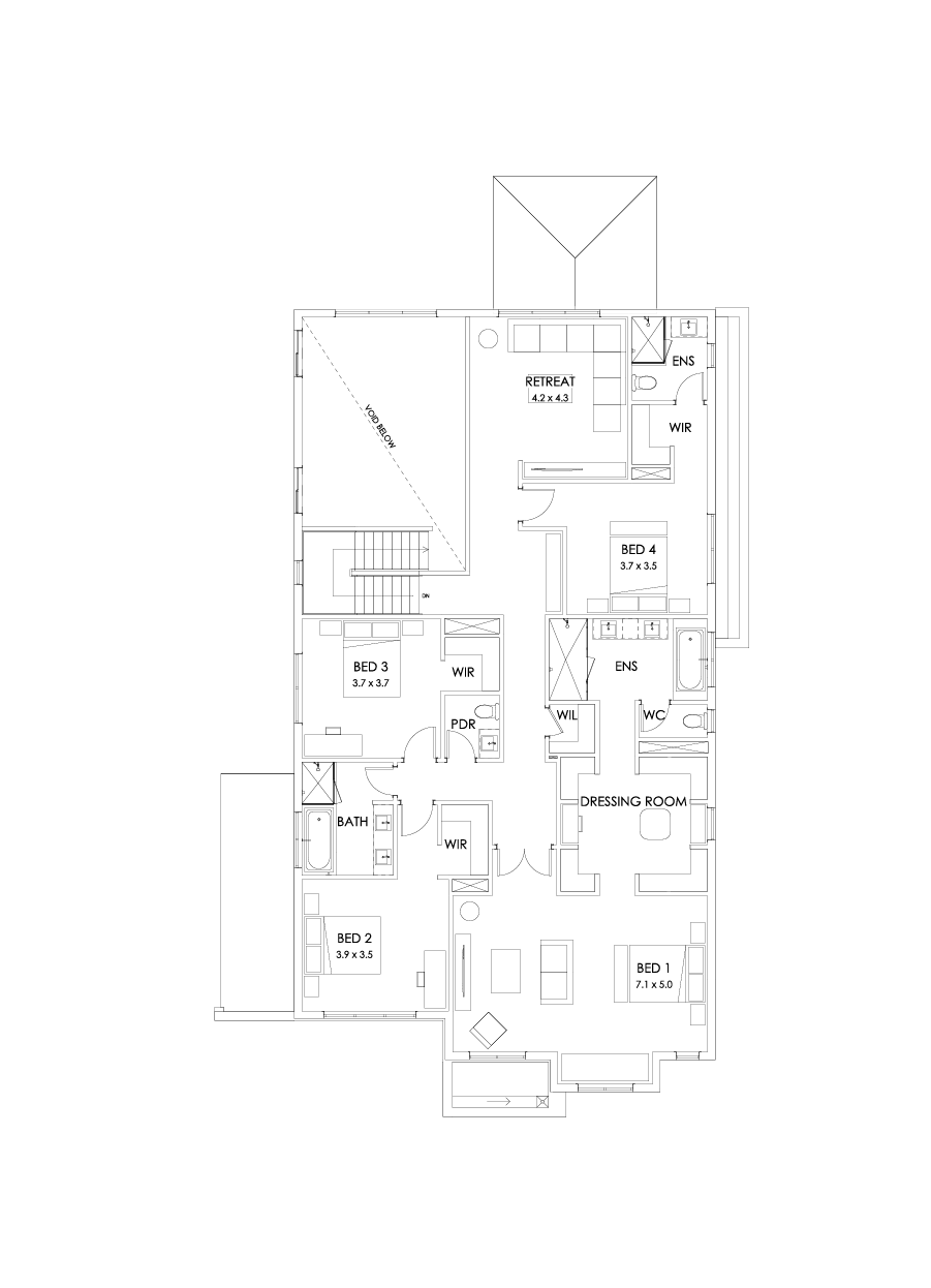 50 First Floor Floorplan (Larger kitchen)