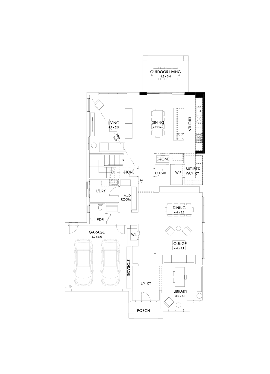 50 Ground Floor Floorplan (Alternate kitchen )