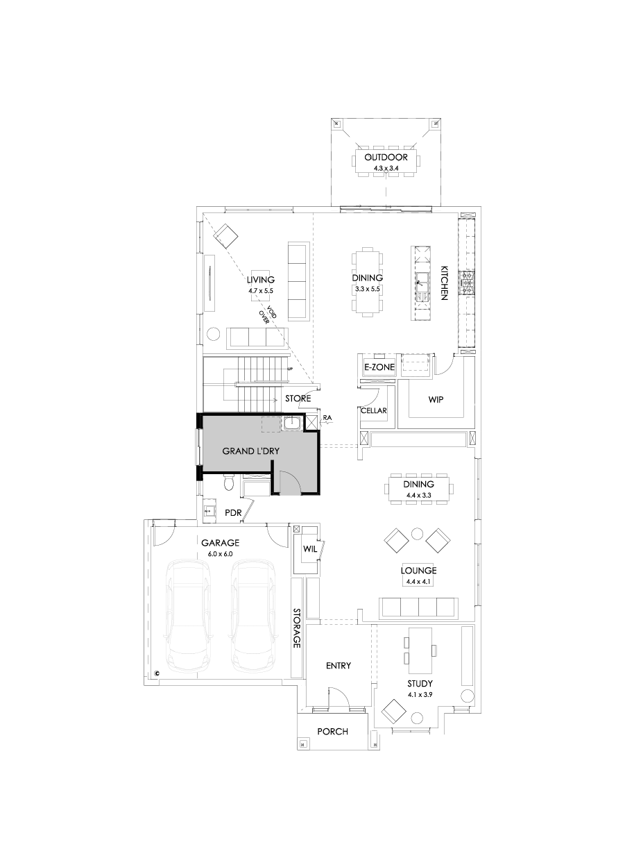 50 Ground Floor Floorplan (Grand laundry)