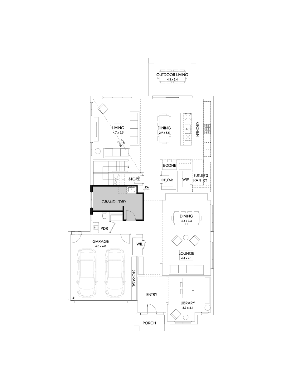 50 Ground Floor Floorplan (Grand laundry)