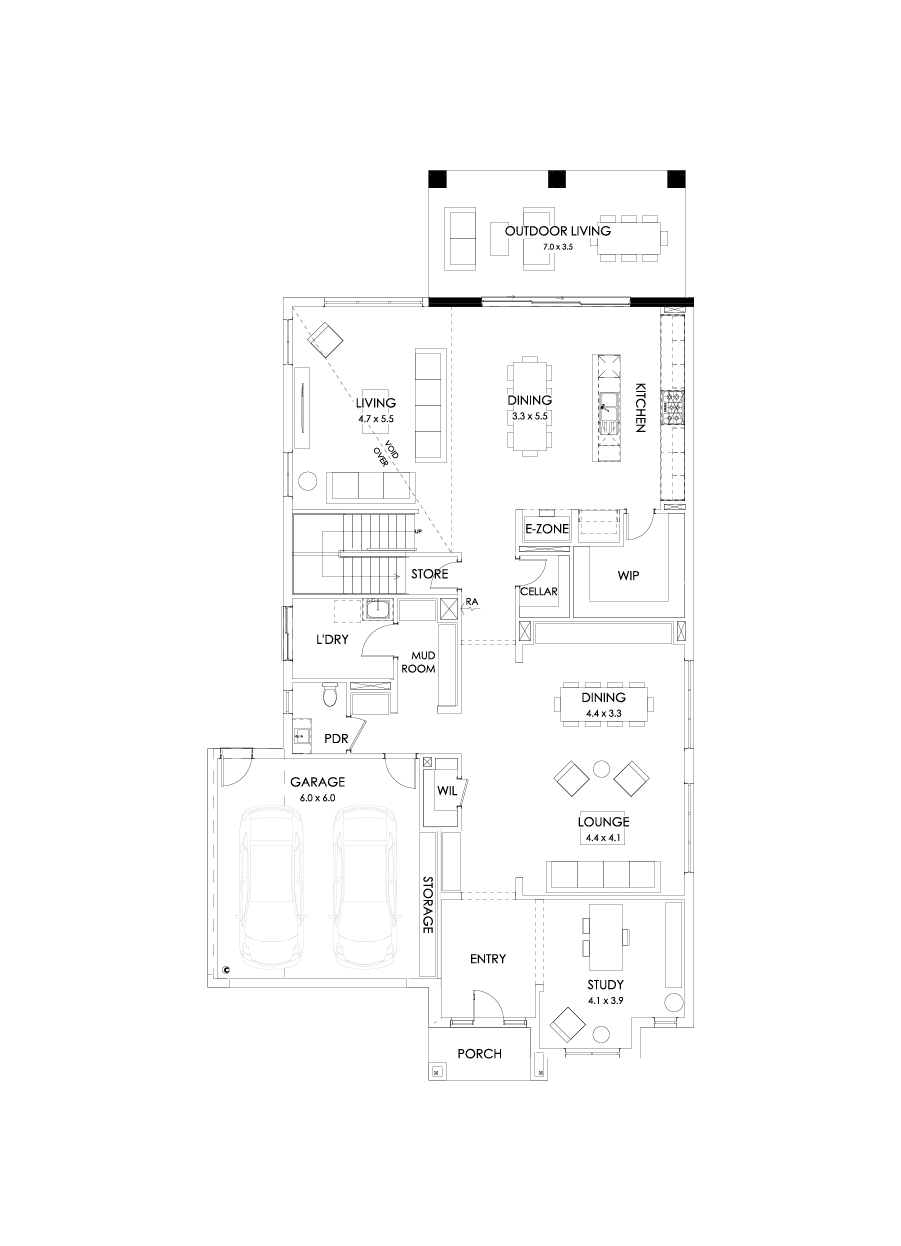 50 Ground Floor Floorplan (Grand outdoor living)