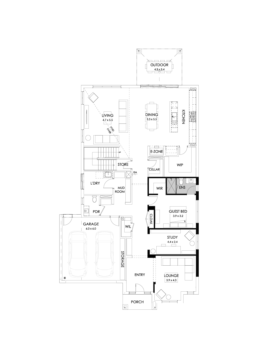 50 Ground Floor Floorplan (Guest bedroom)