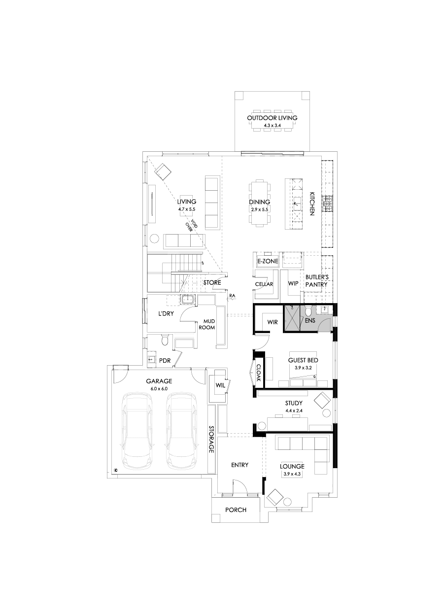 50 Ground Floor Floorplan (Guest bedroom)