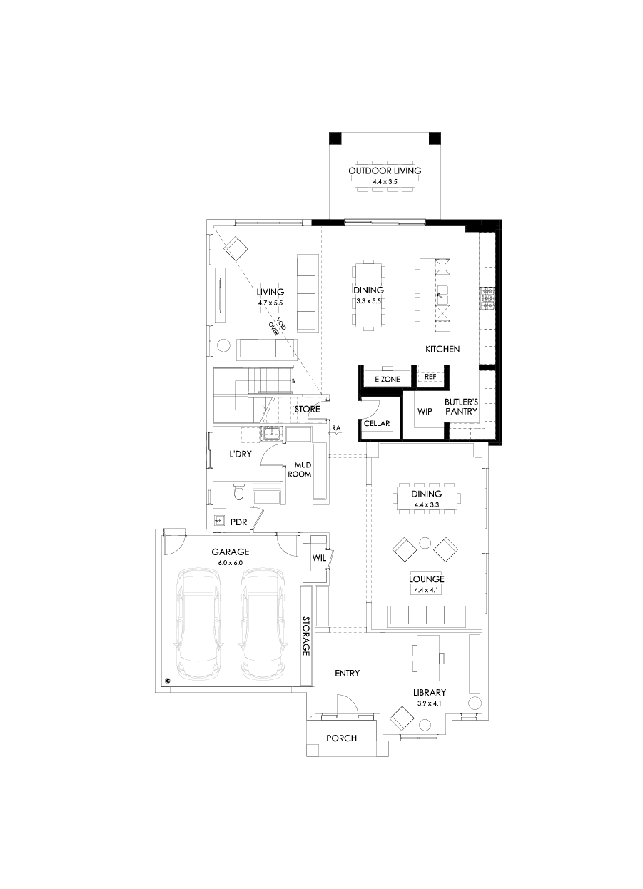 50 Ground Floor Floorplan (Larger kitchen)