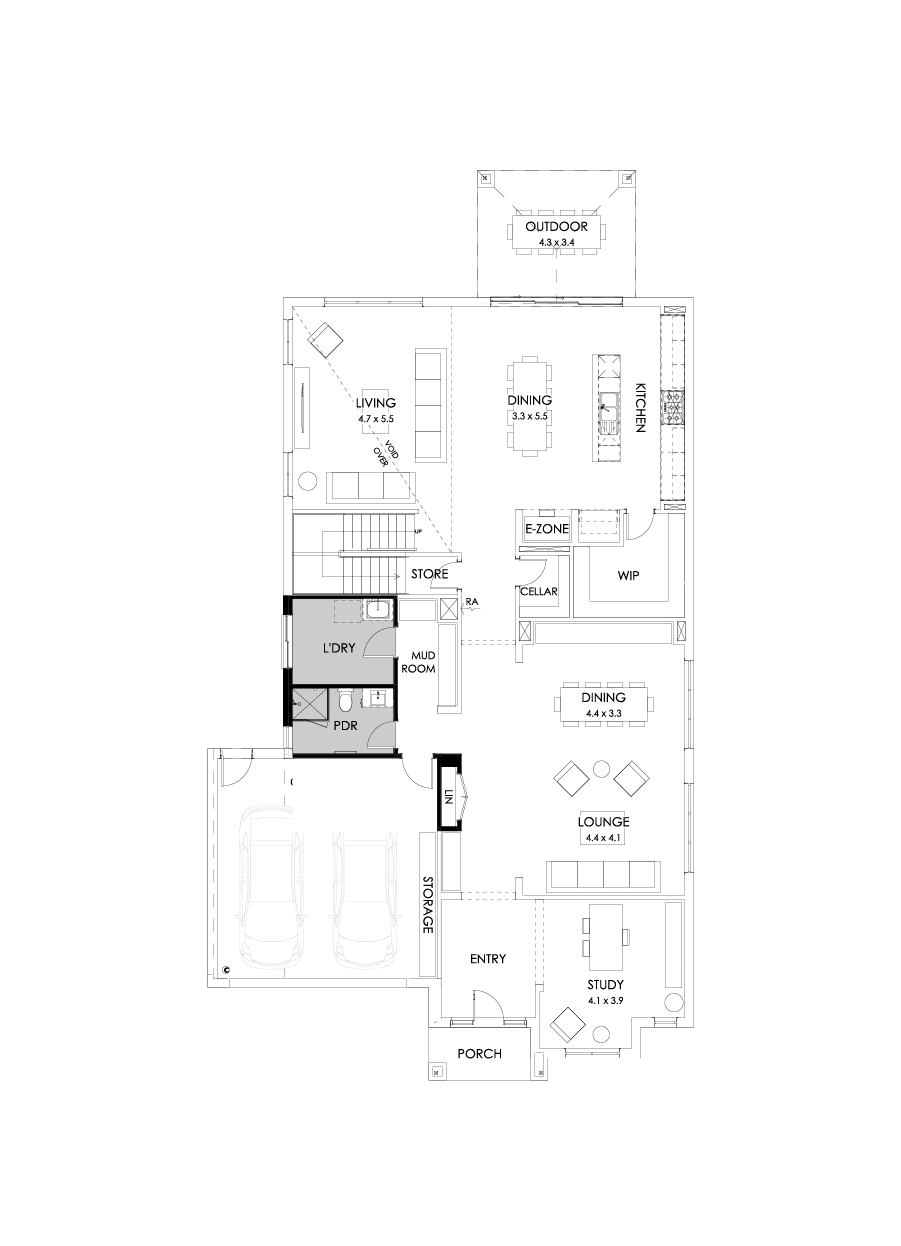 50 Ground Floor Floorplan (Shower to powder )