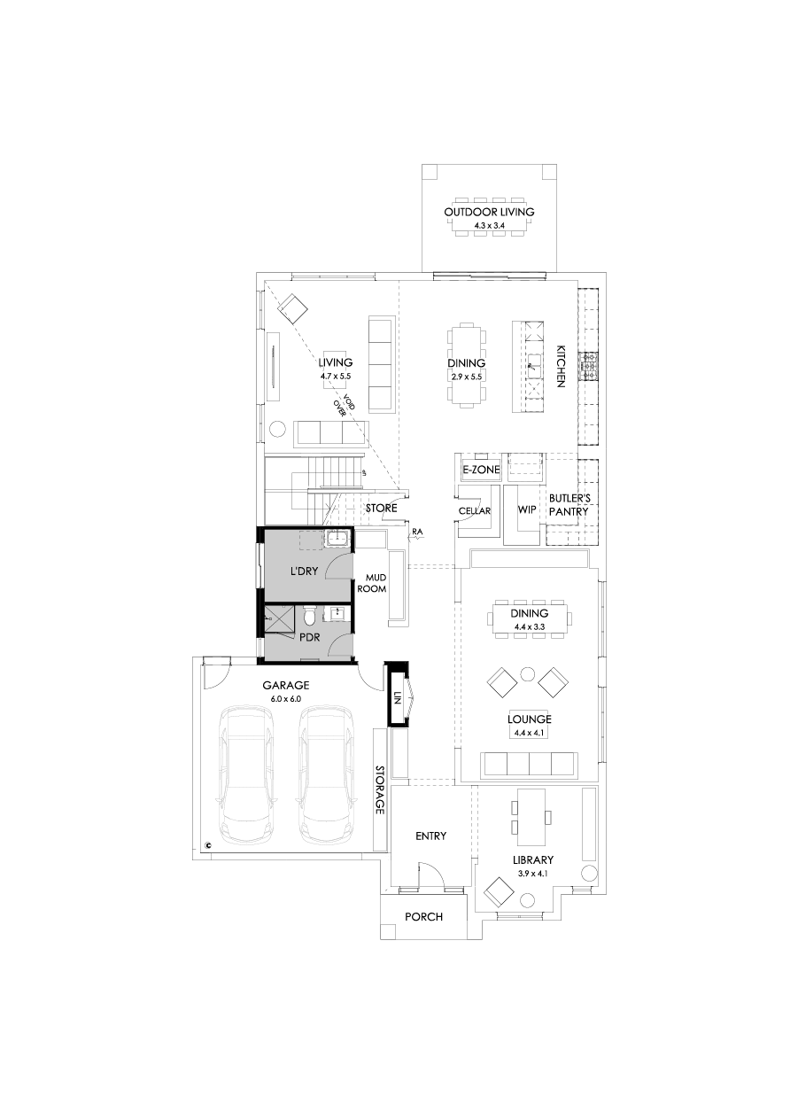 50 Ground Floor Floorplan (Shower to powder )