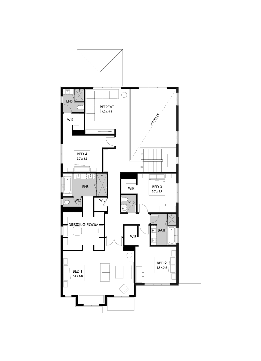 50 First Floor Floorplan (Standard - Flipped)