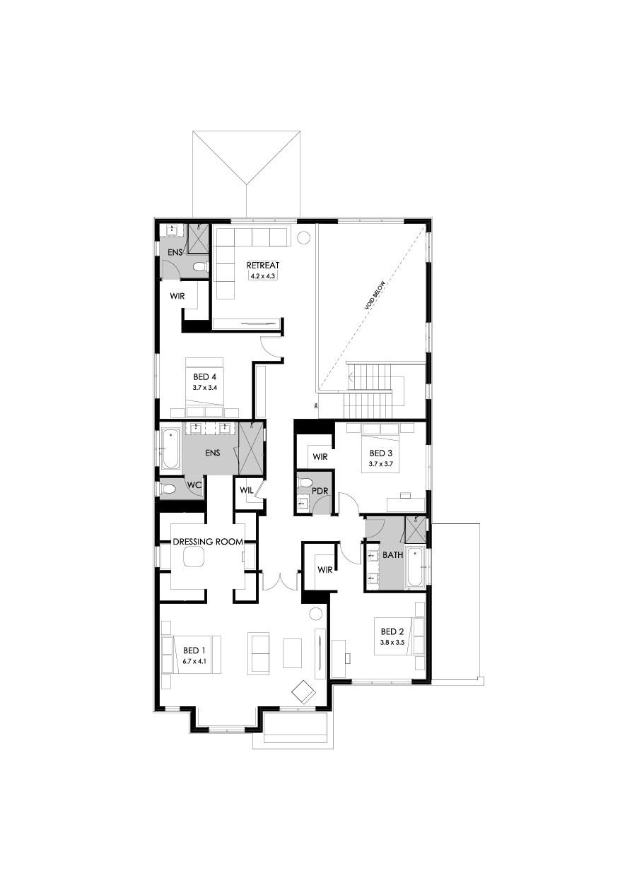 50 First Floor Floorplan (Standard - Flipped)