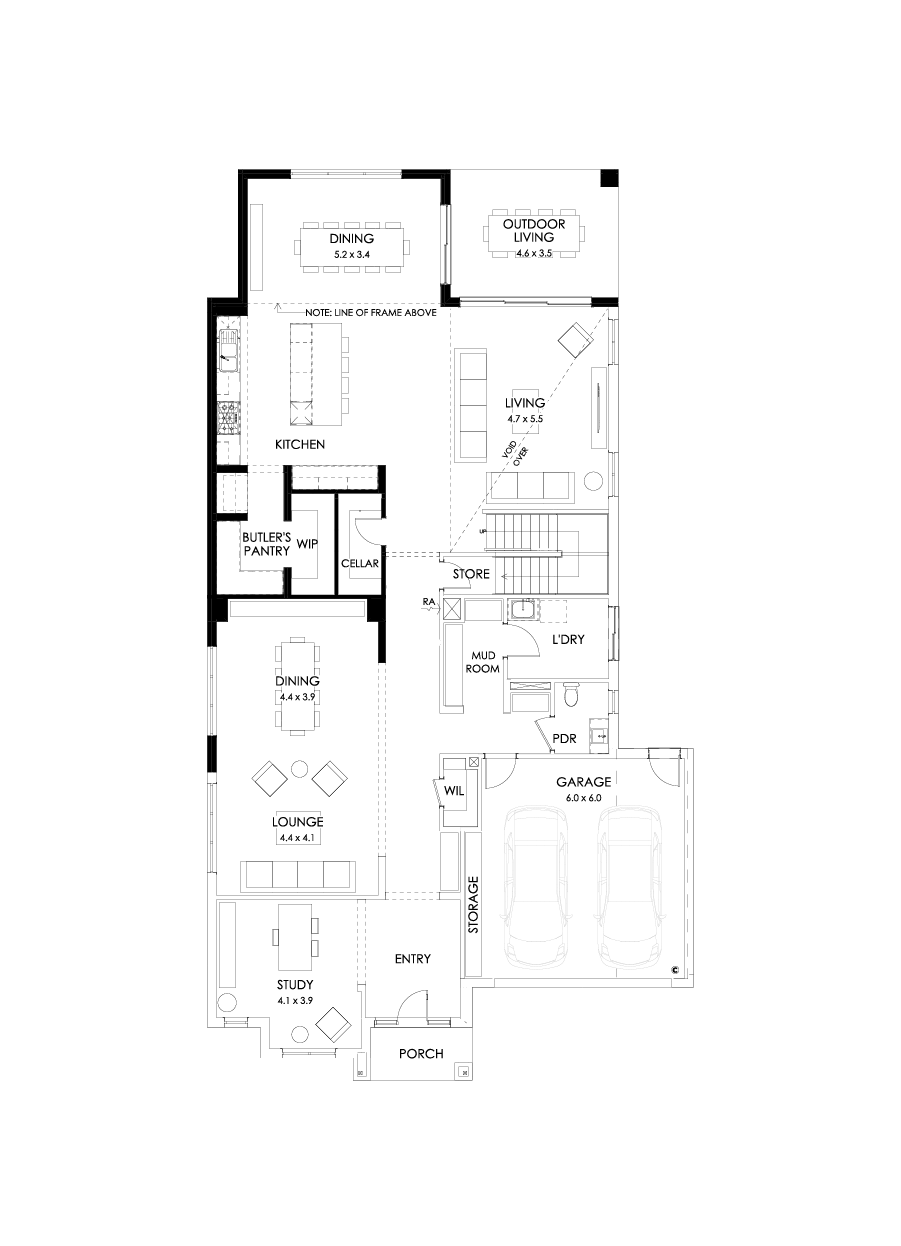 50 Ground Floor Floorplan (Larger kitchen dining - Flipped)