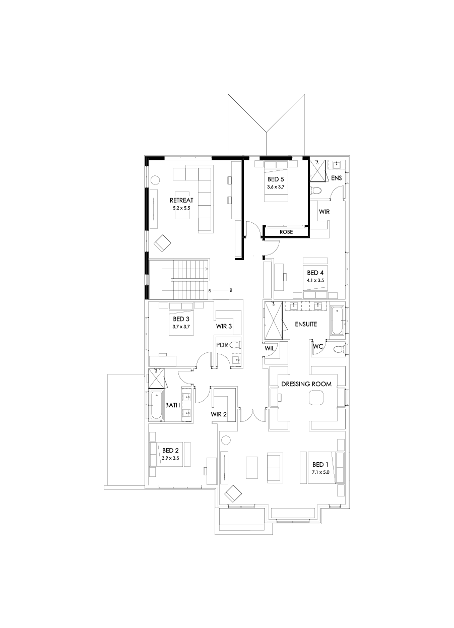 52 First Floor Floorplan (5th bedroom)