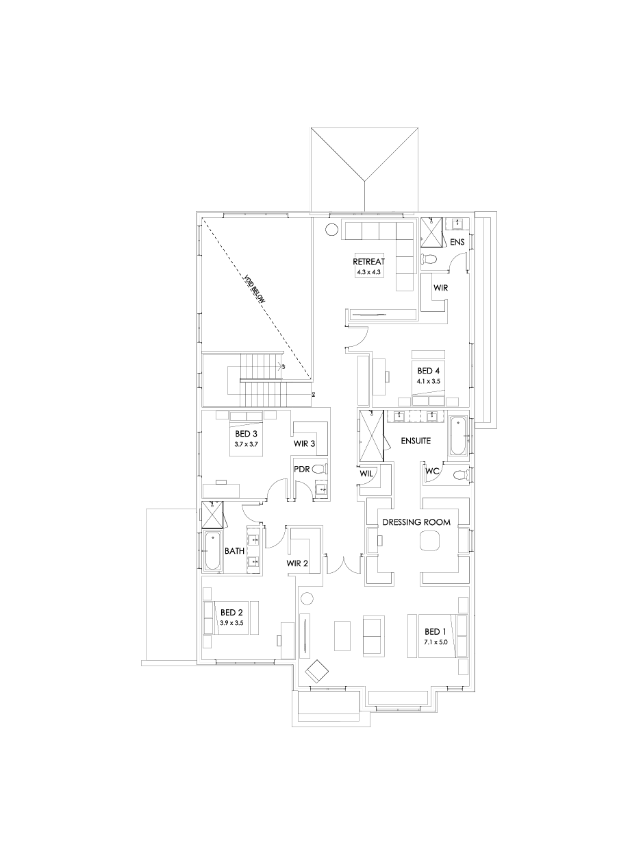 52 First Floor Floorplan (Larger kitchen)