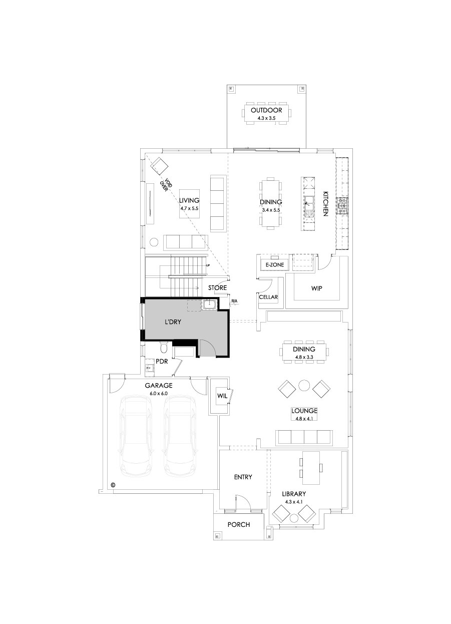 52 Ground Floor Floorplan (Grand laundry)