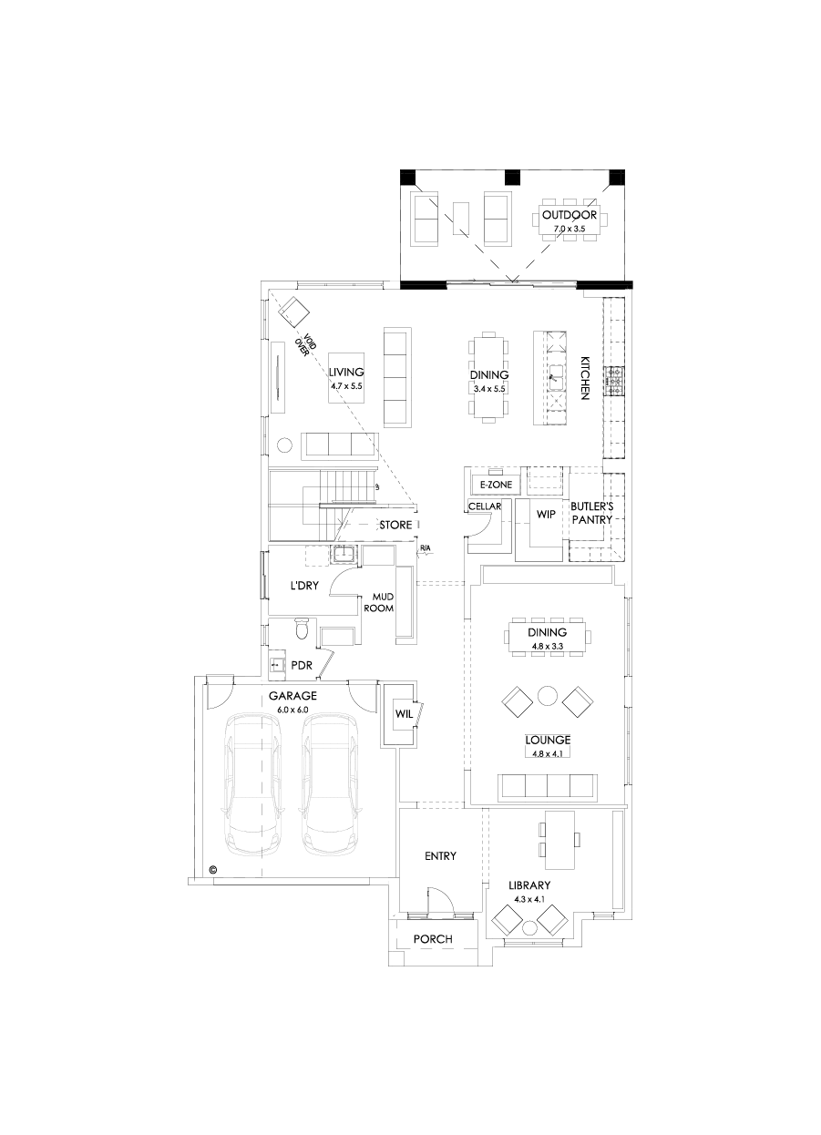 52 Ground Floor Floorplan (Grand outdoor living)