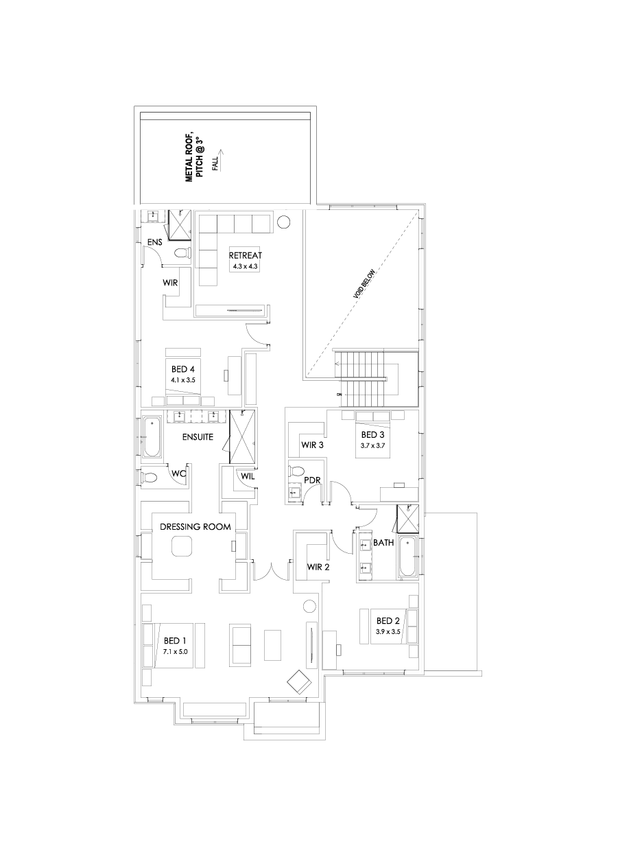 52 First Floor Floorplan (Alternate grand outdoor living - Flipped)