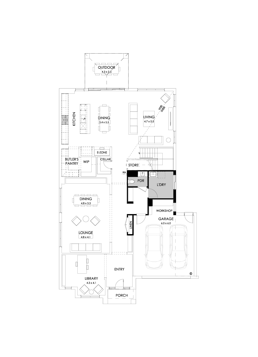 52 Ground Floor Floorplan (Workshop - Flipped)