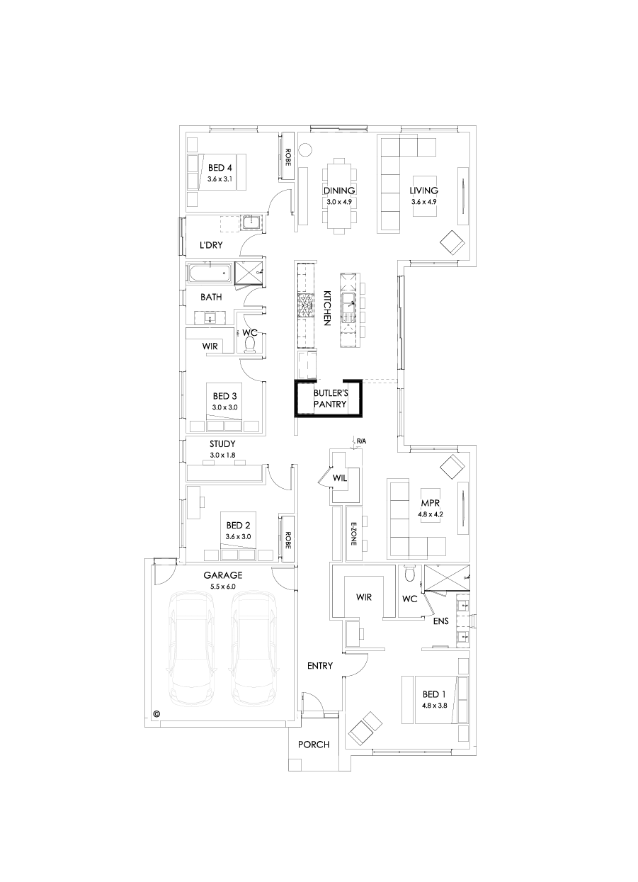 28  Floor Floorplan (Butler's pantry - Included)