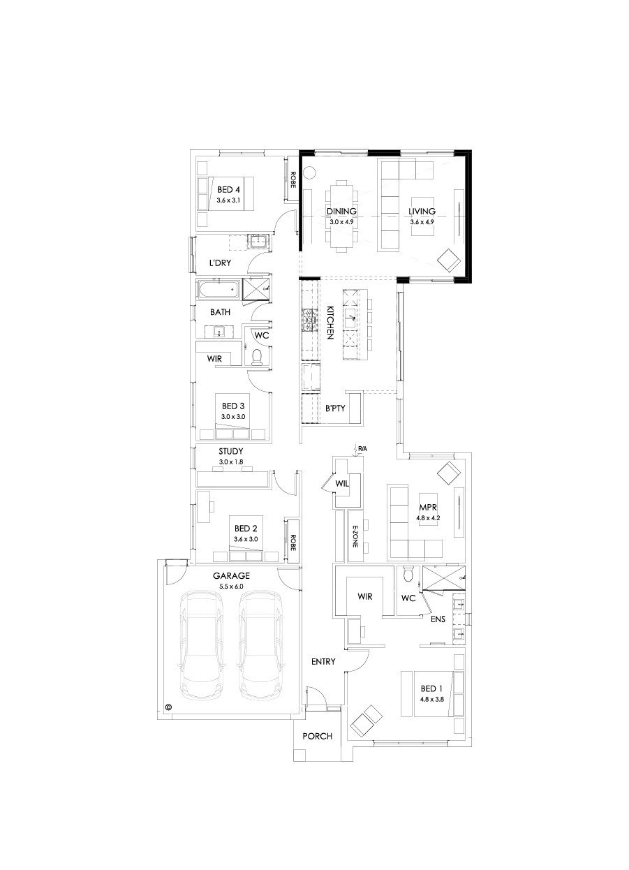 28  Floor Floorplan (Raked ceiling 10.5 deg)