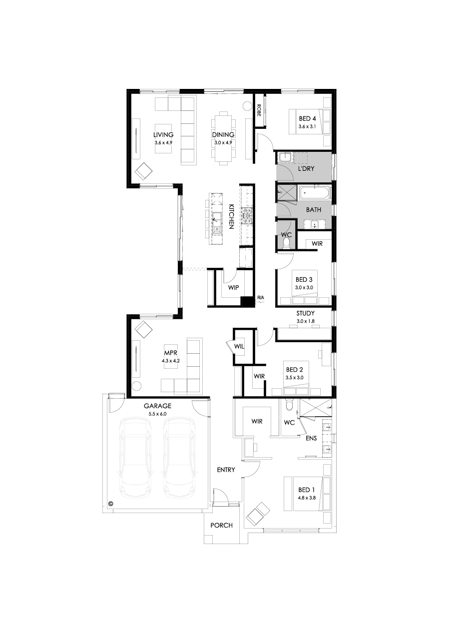 28  Floor Floorplan (Rear flip)