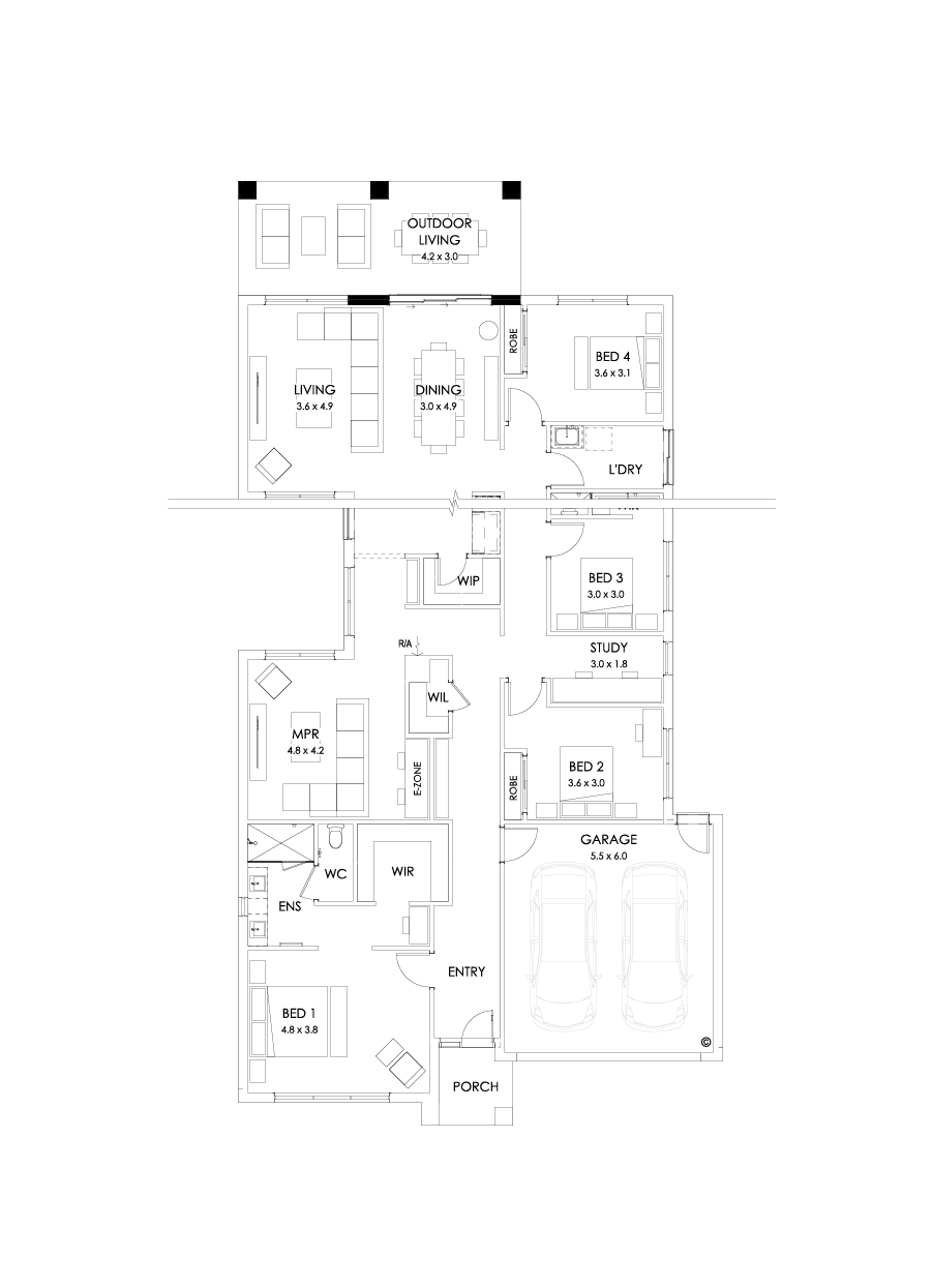 28  Floor Floorplan (Grand outdoor living - Flipped)