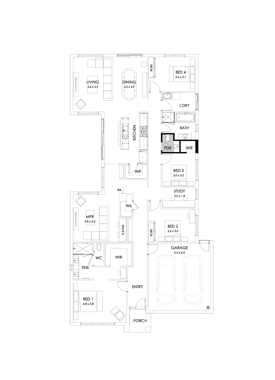 28  Floor Floorplan (Powder room - Flipped)