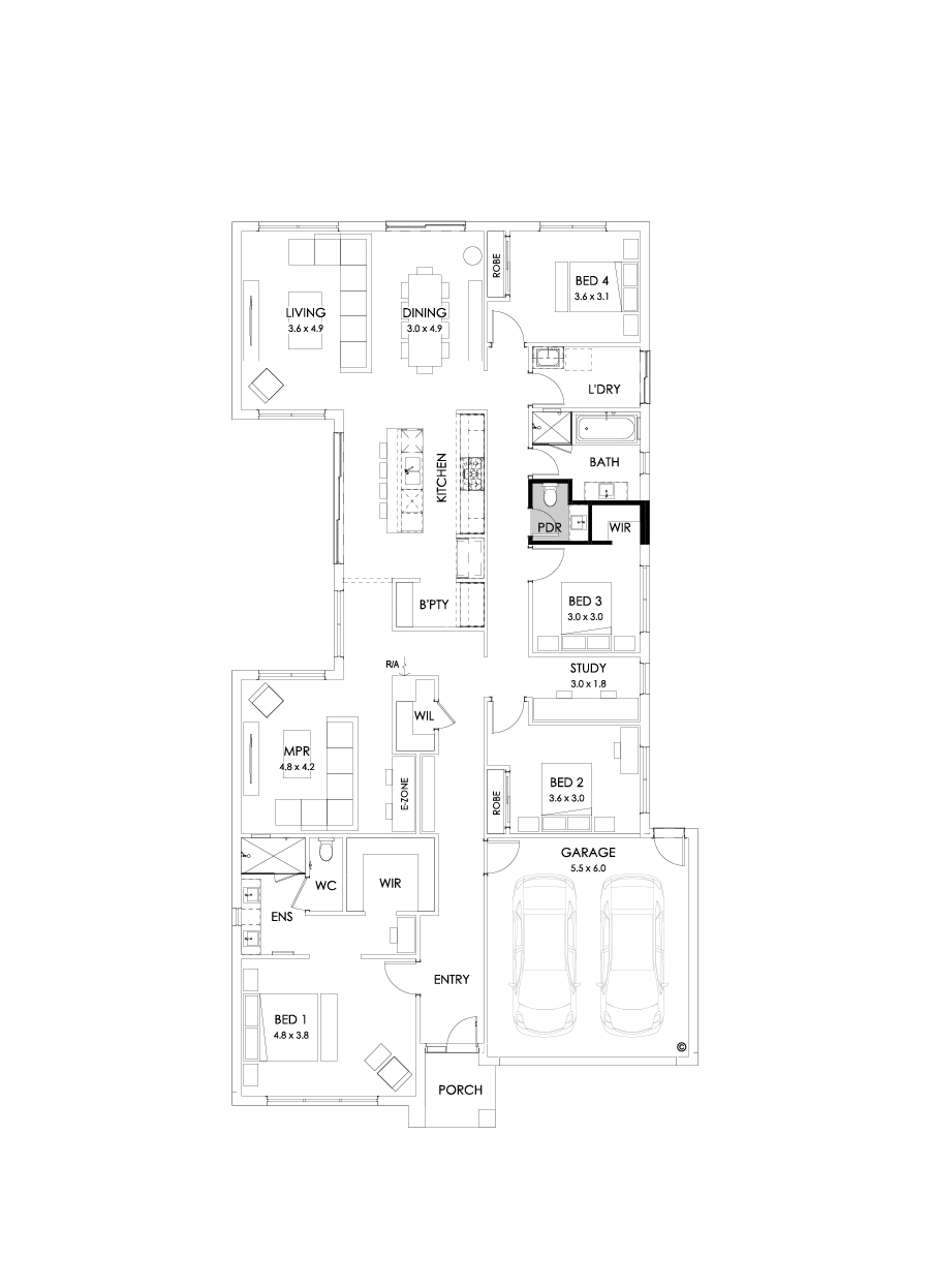 28  Floor Floorplan (Powder room - Flipped)