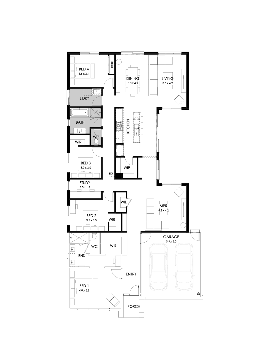 28  Floor Floorplan (Rear flip - Flipped)