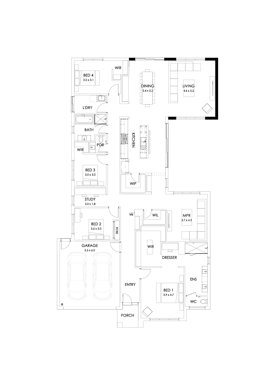 31  Floor Floorplan (Larger living)