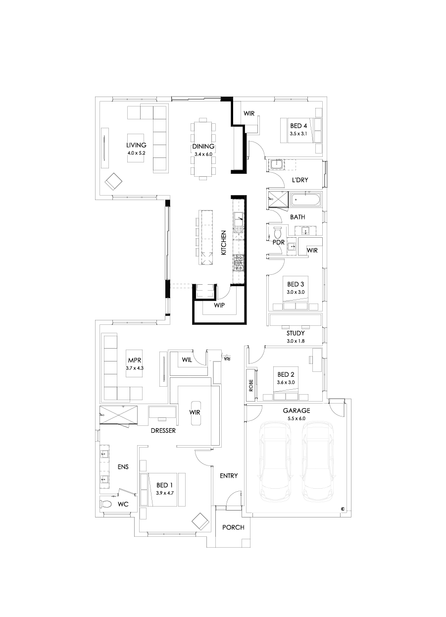 31  Floor Floorplan (Alternate kitchen - Flipped)