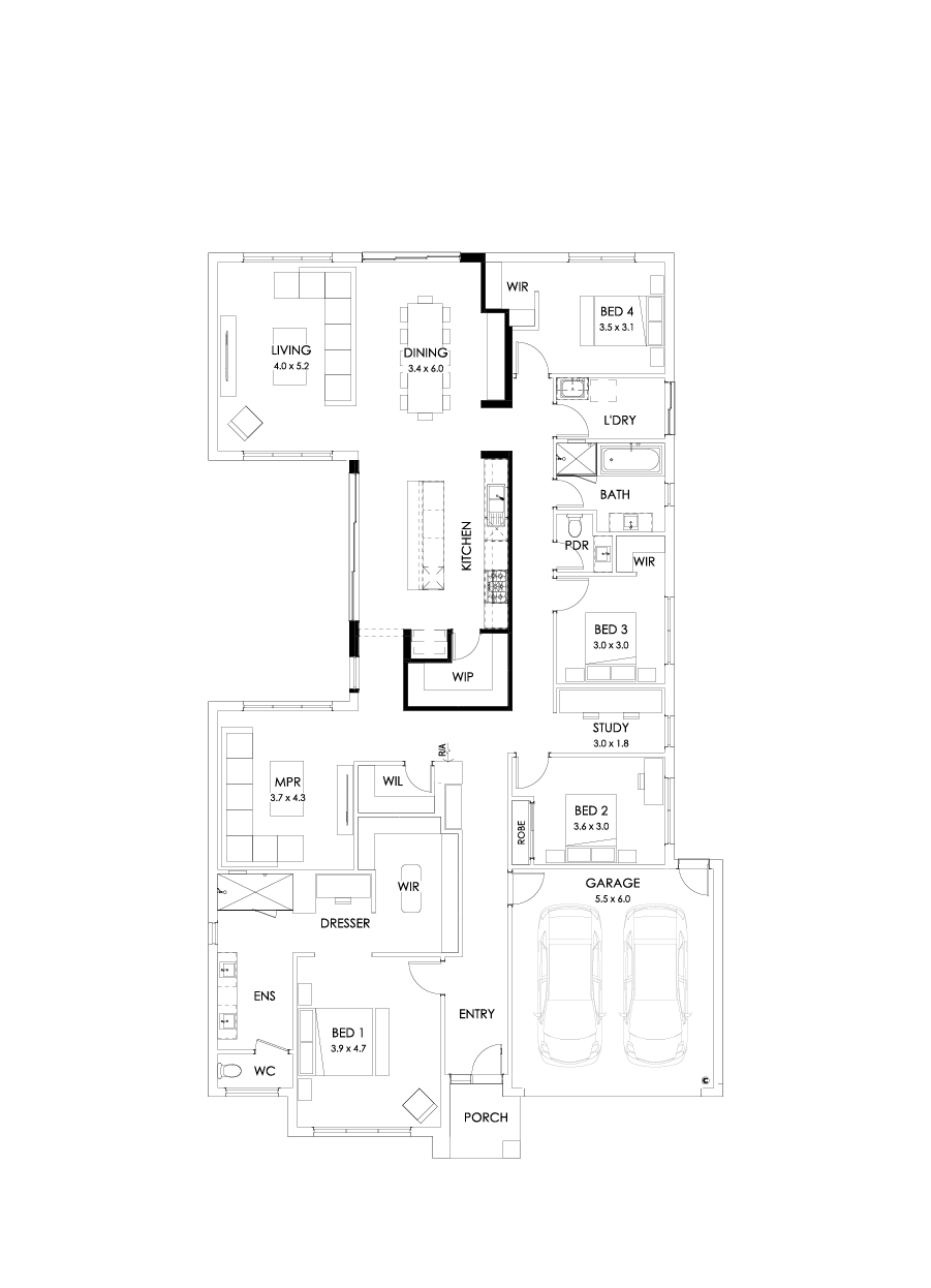 31  Floor Floorplan (Alternate kitchen - Flipped)