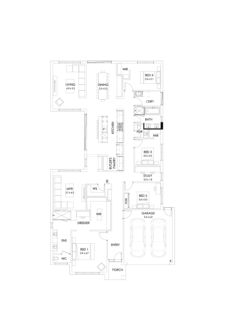 31  Floor Floorplan (Bathroom upgrade - Flipped)
