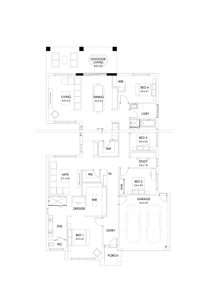 31  Floor Floorplan (Grand outdoor living - Flipped)