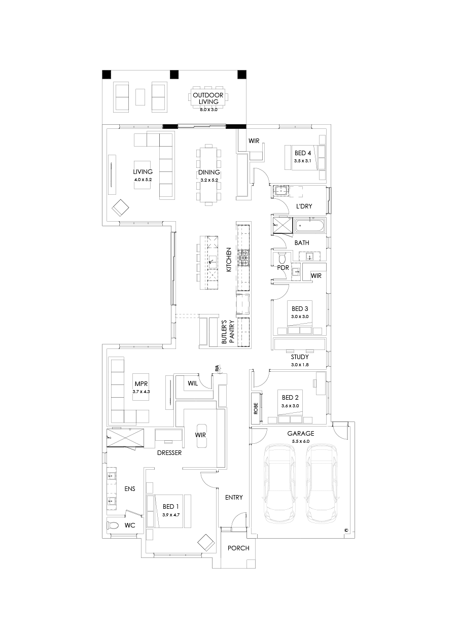 31  Floor Floorplan (Grand outdoor living - Flipped)