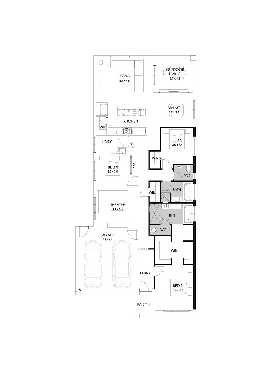 26  Floor Floorplan (3 bedrooms)