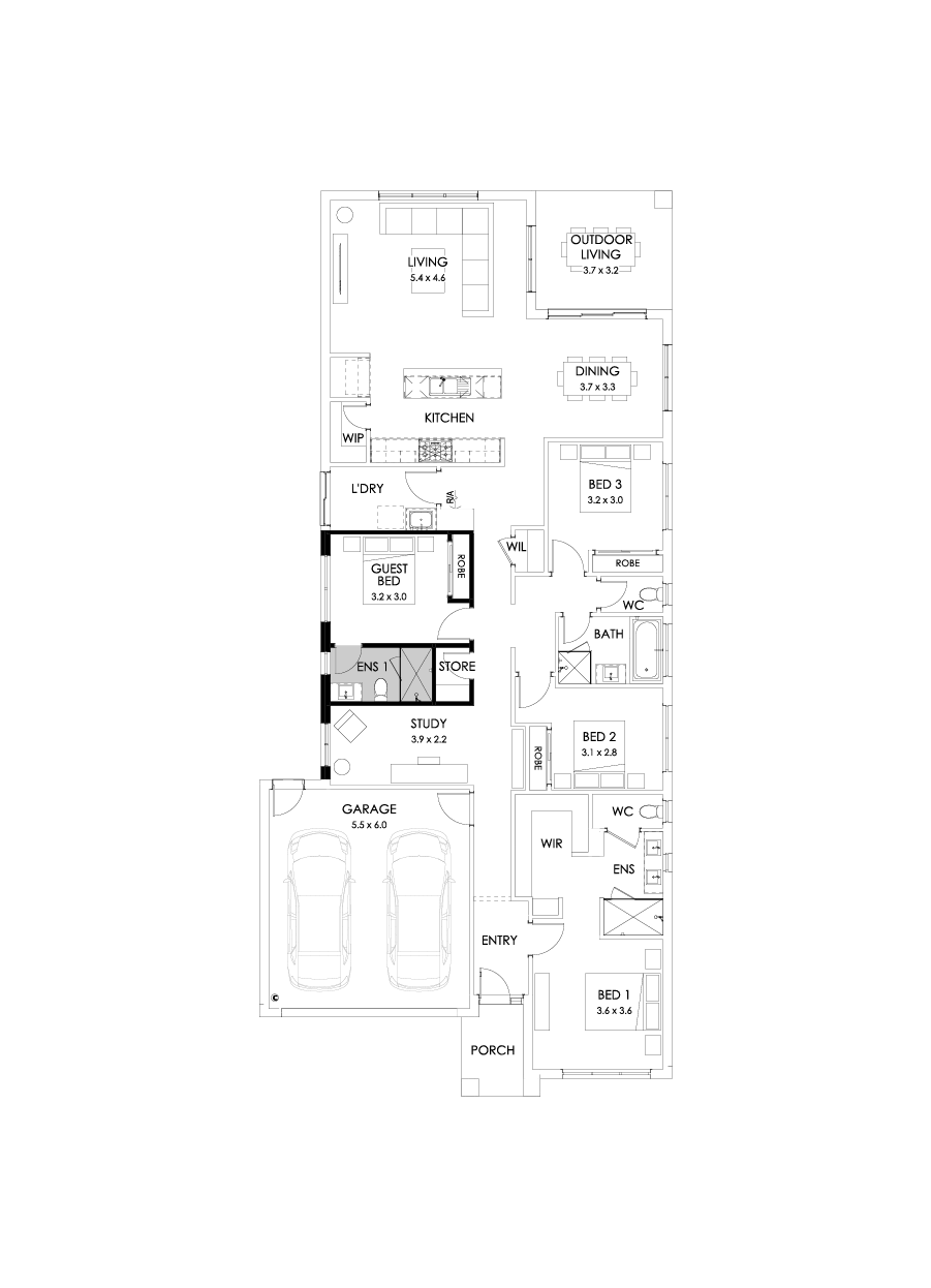 26  Floor Floorplan (Guest bedroom)