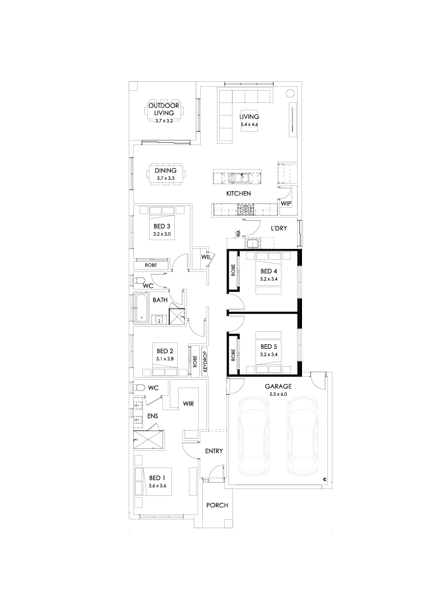 26  Floor Floorplan (5th bedroom - Flipped)