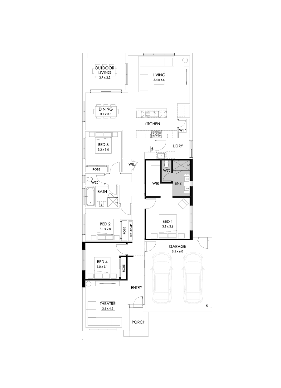26  Floor Floorplan (Alternate theatre - Flipped)