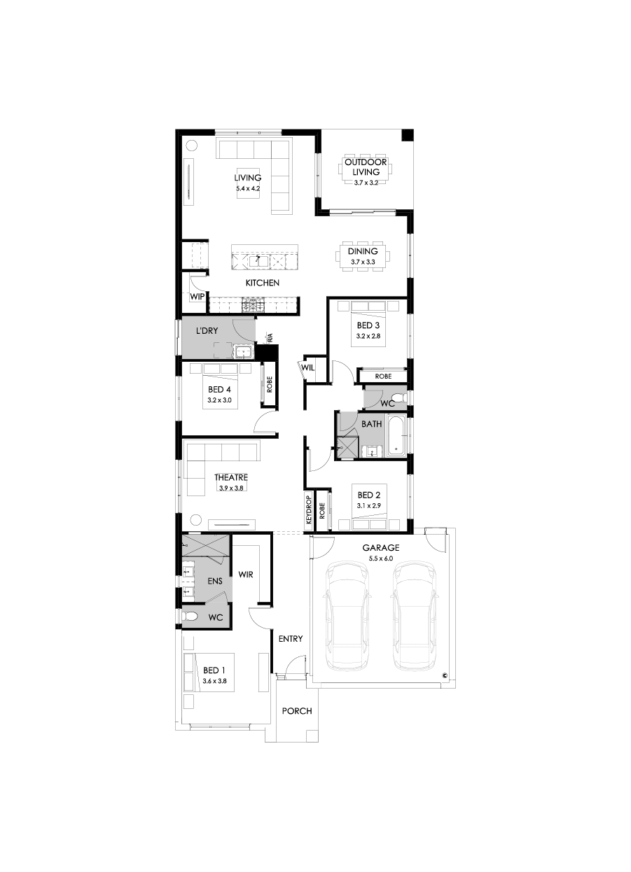 26  Floor Floorplan (Rear flip - Flipped)
