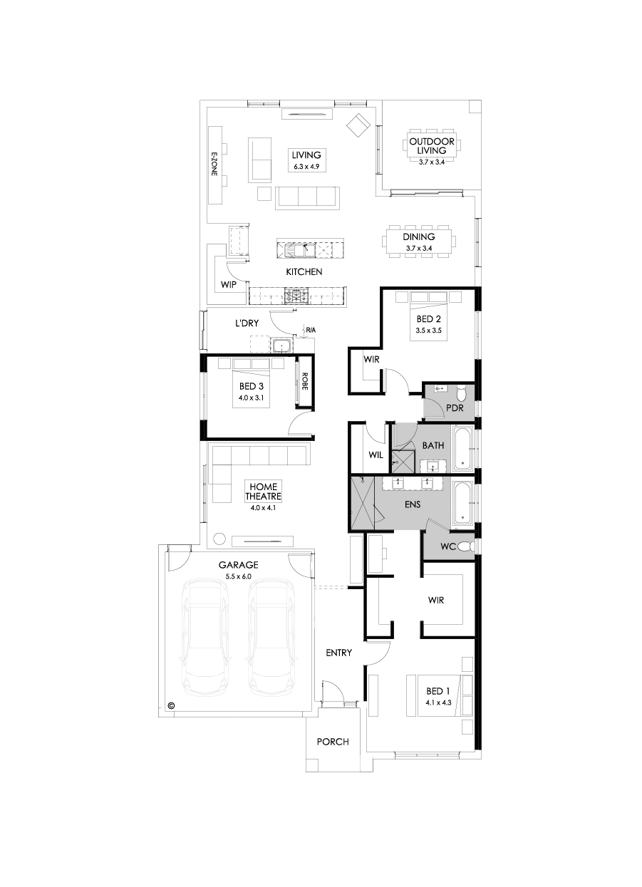 29  Floor Floorplan (3 bedrooms)