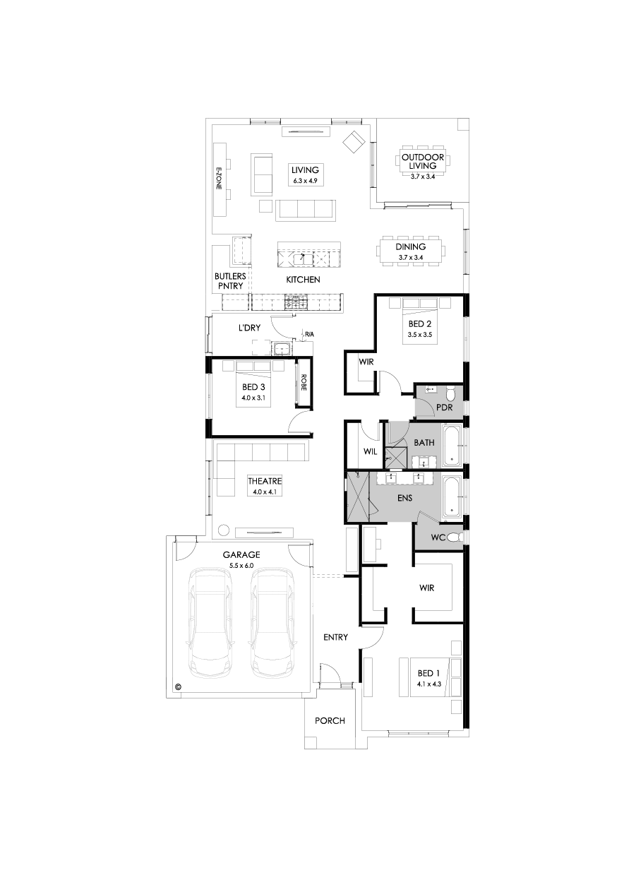 29  Floor Floorplan (3 bedrooms)
