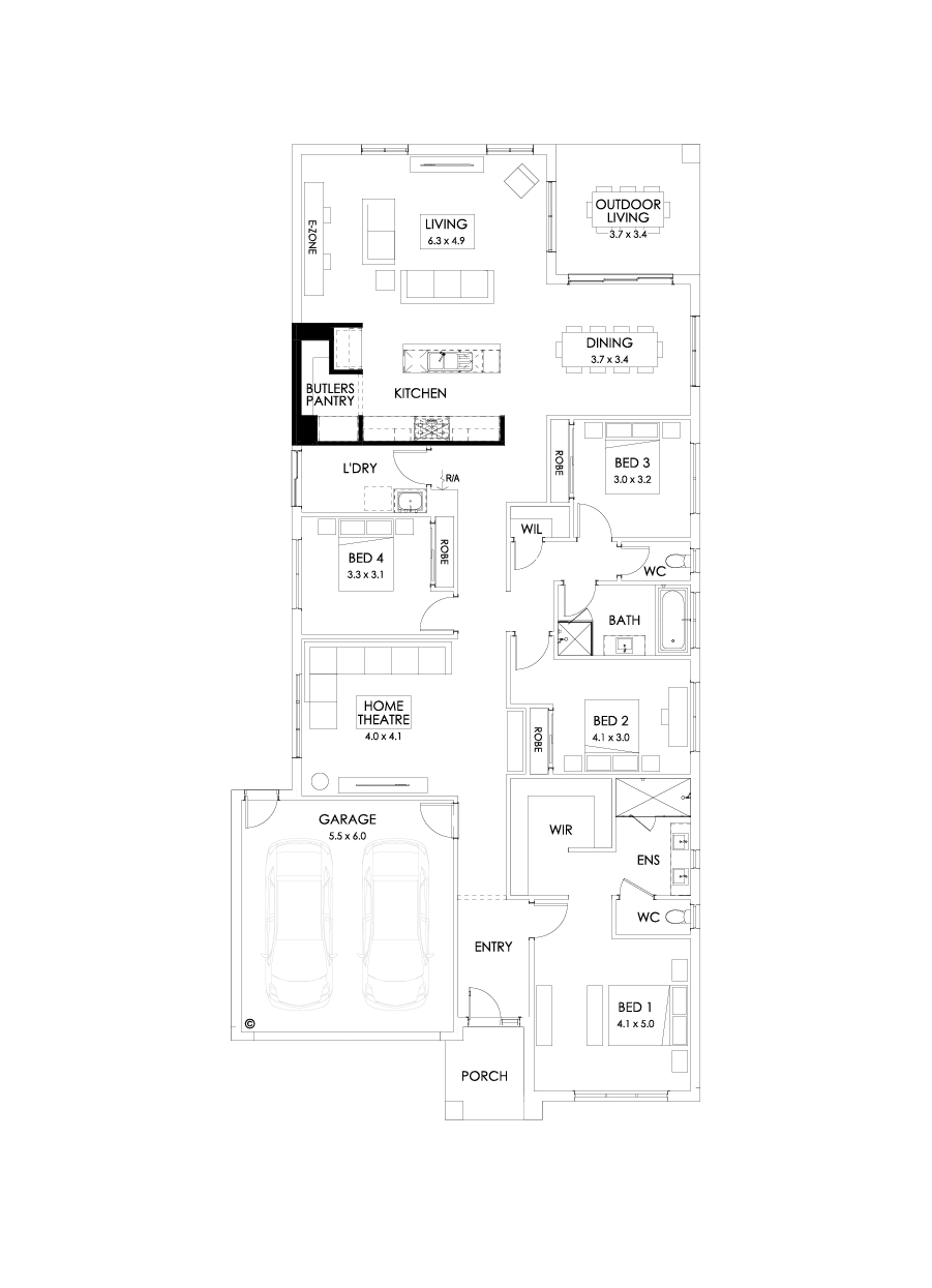 29  Floor Floorplan (Butler's pantry)