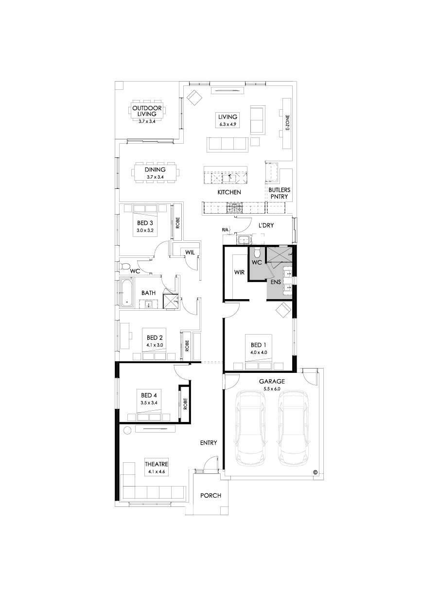 29  Floor Floorplan (Alternate theatre  - Flipped)