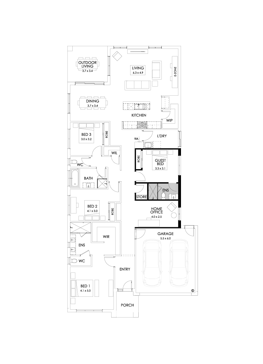 29  Floor Floorplan (Guest bedroom - Flipped)