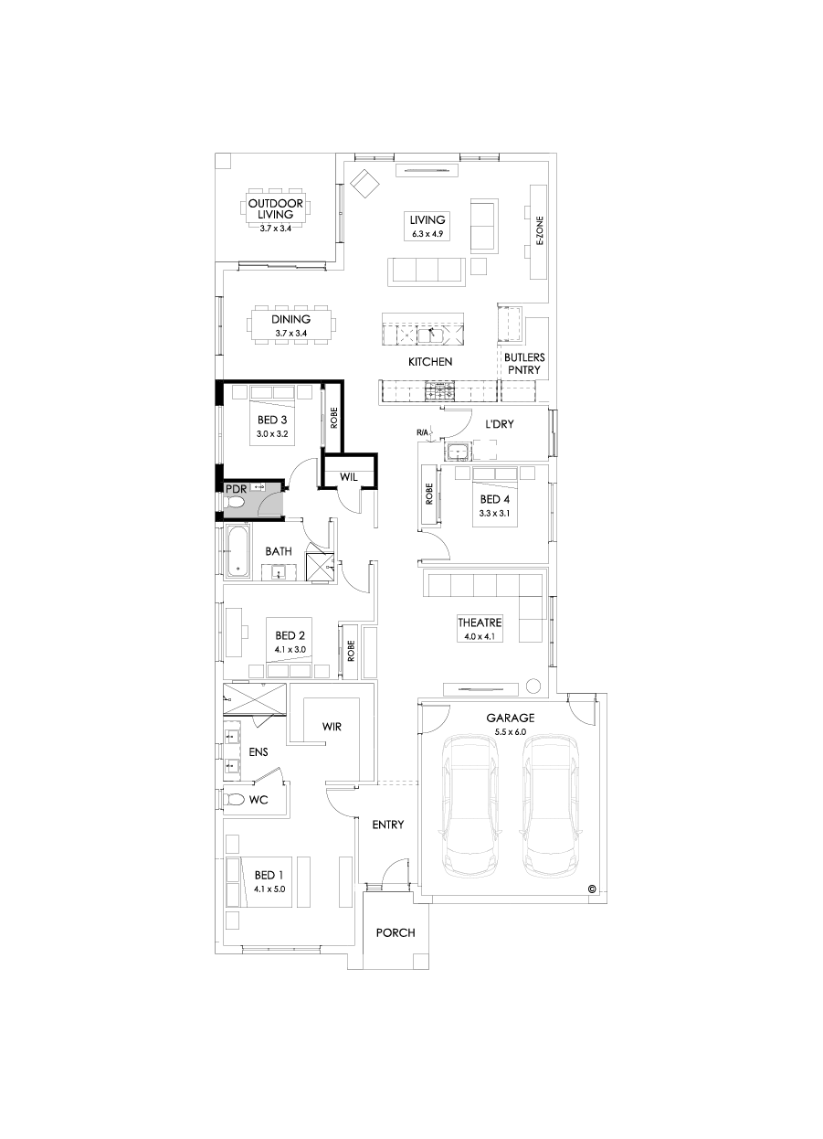 29  Floor Floorplan (Powder room - Flipped)