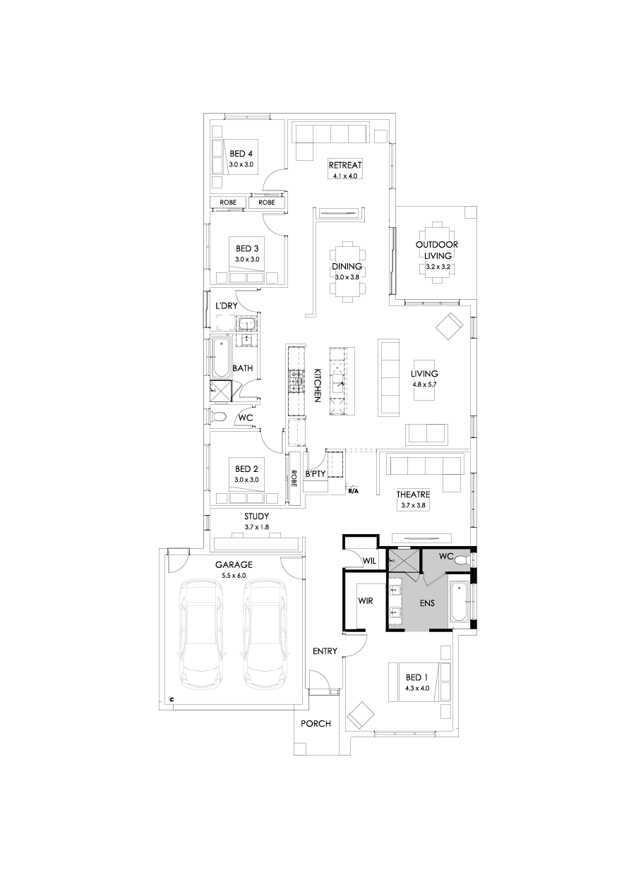 29  Floor Floorplan (Bath to ensuite)